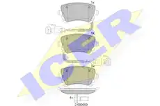 Тормозные колодки дисковые ICER 181674