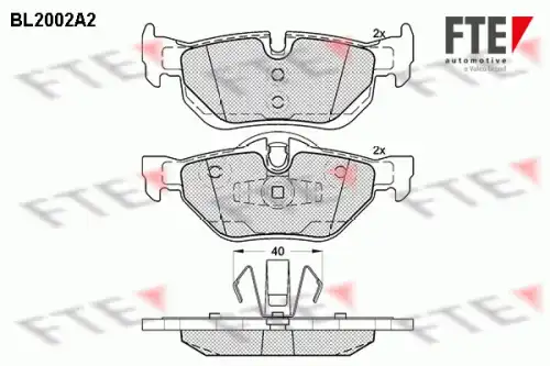 Тормозные колодки дисковые FTE BL2002A2