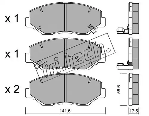 Тормозные колодки дисковые FRI.TECH. 622.0