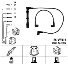 Высоковольтные провода (провода зажигания) NGK RC-VW214