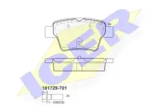 Тормозные колодки дисковые ICER 181729-701