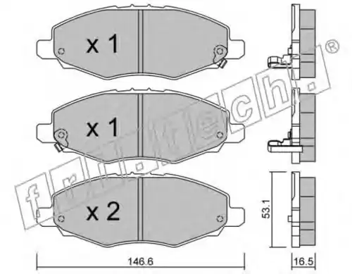 Тормозные колодки дисковые FRI.TECH. 814.0