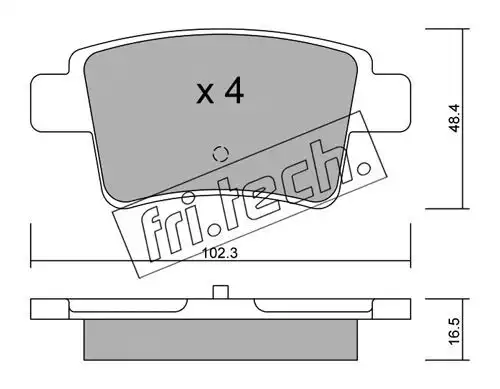 Тормозные колодки дисковые FRI.TECH. 817.0