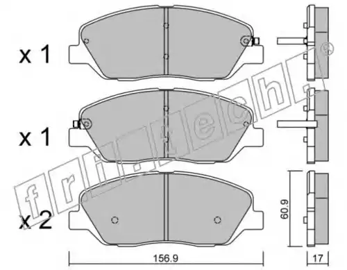 Тормозные колодки дисковые FRI.TECH. 803.0