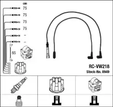RC-VW 218 к-кт проводов!\ VW Golf/Jetta/Passat/Polo/Caddy 1.3-1.8 83-91 NGK