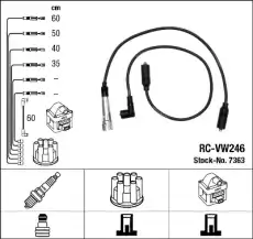Высоковольтные провода (провода зажигания) NGK RC-VW246