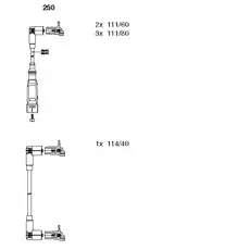 к-кт проводов!\ Audi 200 2.3 quattro 84-90 250 BREMI