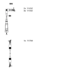 к-кт проводов!\ VW T4 2.5i AAF 91-93 906 BREMI