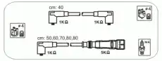 к-кт проводов!\ VW T4 2.5i 91>, Audi 100 2.0-2.3 84> ABM4 JANMOR
