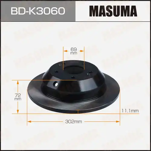 Тормозной диск MASUMA BD-K3060