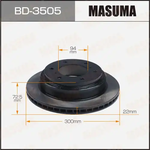 Тормозной диск MASUMA BD-3505