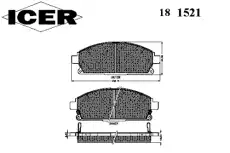 Тормозные колодки дисковые ICER 181521