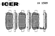 Тормозные колодки дисковые ICER 181509