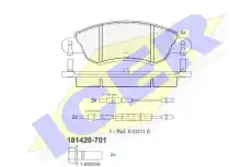 Тормозные колодки дисковые ICER 181420-701