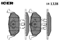 Тормозные колодки дисковые ICER 181338