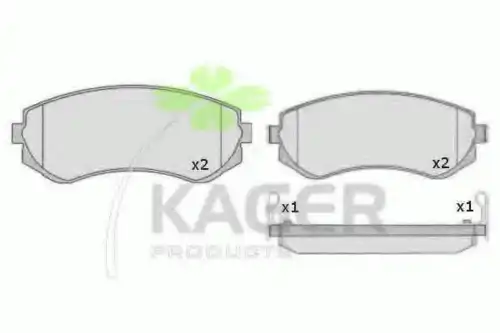 Тормозные колодки дисковые KAGER 35-0640