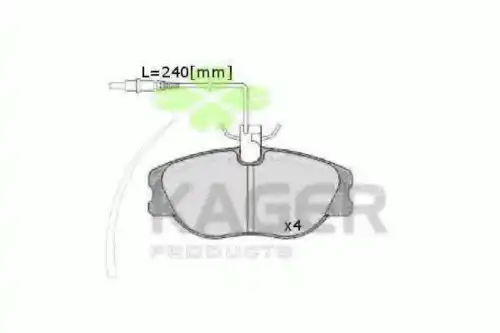 Тормозные колодки дисковые KAGER 35-0174