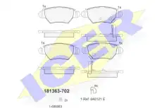 Тормозные колодки дисковые ICER 181363-702