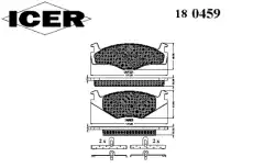 Тормозные колодки дисковые ICER 180459