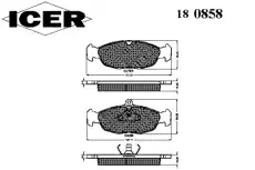 Тормозные колодки дисковые ICER 180858