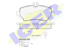 Тормозные колодки дисковые ICER 181233-701