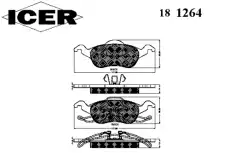 Тормозные колодки дисковые ICER 181264