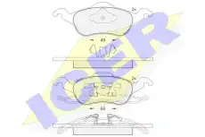 Тормозные колодки дисковые ICER 181264