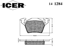 Тормозные колодки дисковые ICER 141284