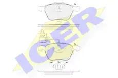 Тормозные колодки дисковые ICER 181395