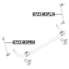 Тяга стабилизатора FEBEST 6723-M3FRH