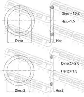 Кольцо уплотнительное форсунки FEBEST 27400-002-KIT