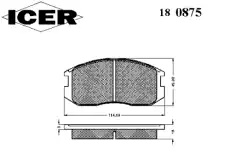 Тормозные колодки дисковые передняя ось ICER 180875