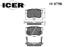 Тормозные колодки дисковые ICER 180798