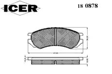 Тормозные колодки дисковые ICER 180878