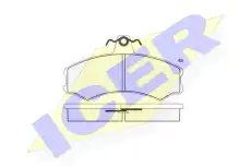 Тормозные колодки дисковые передняя ось ICER 140374