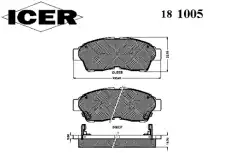 Тормозные колодки дисковые ICER 181005