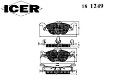 Тормозные колодки дисковые ICER 181249