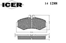 Тормозные колодки дисковые ICER 141288