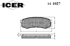 Тормозные колодки дисковые ICER 141027