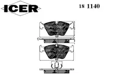 Тормозные колодки дисковые ICER 181140