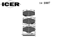 Тормозные колодки дисковые ICER 141007