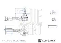 Рулевой наконечник BLUE PRINT ADBP870076