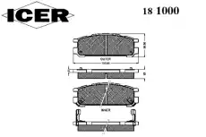Тормозные колодки дисковые ICER 181000