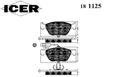 Тормозные колодки дисковые ICER 181125