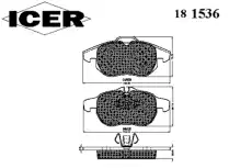 Тормозные колодки дисковые ICER 181536