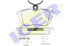 Тормозные колодки дисковые ICER 181165-700