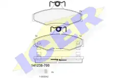 Тормозные колодки дисковые ICER 141238-700