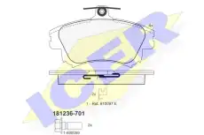 Тормозные колодки дисковые ICER 181236-701