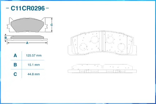 Тормозные колодки дисковые CWORKS C11CR0296