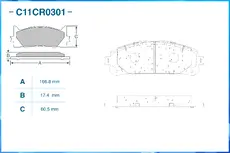 Тормозные колодки дисковые CWORKS C11CR0301